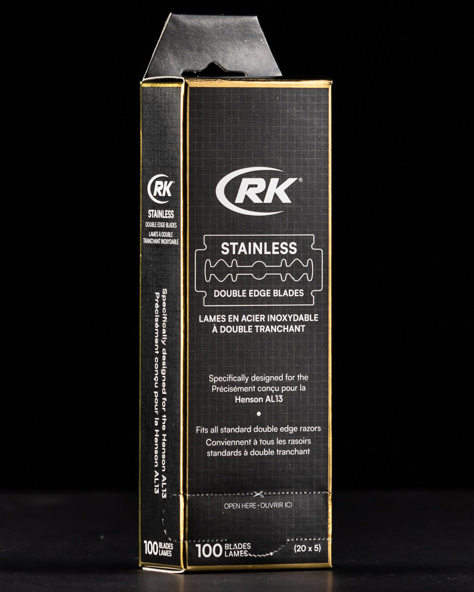 RK Shaving Stainless DE Razor Blades - 100pk